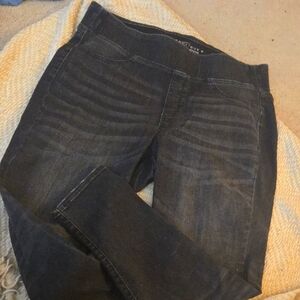 Boutique 18W Black Grey Pull On Jegging